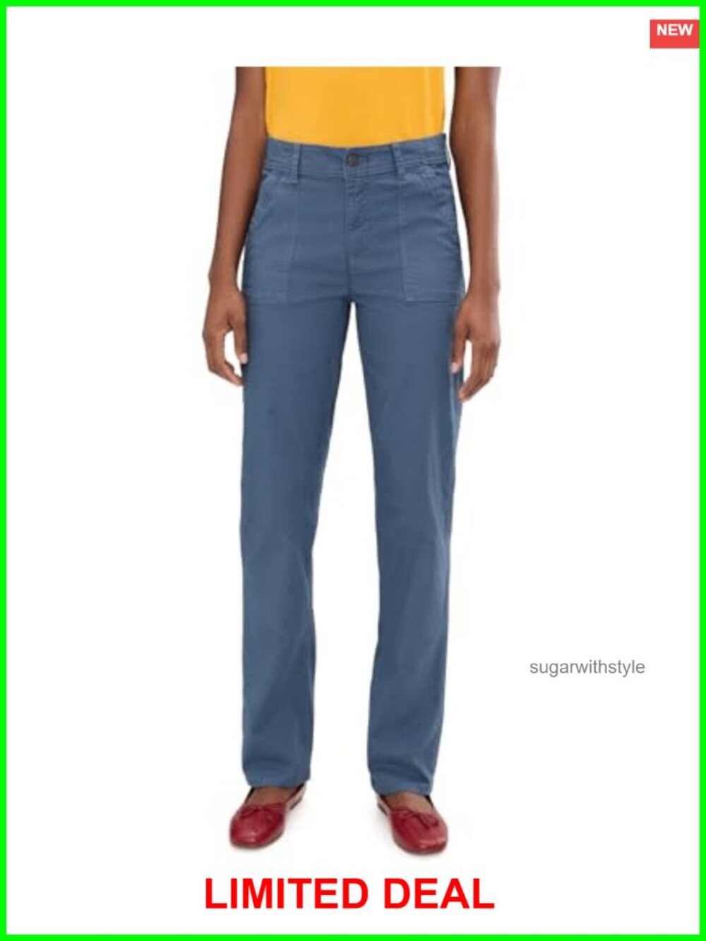 Slim Fit FlexForm Waistband Mid Rise Full Length Casual Pants